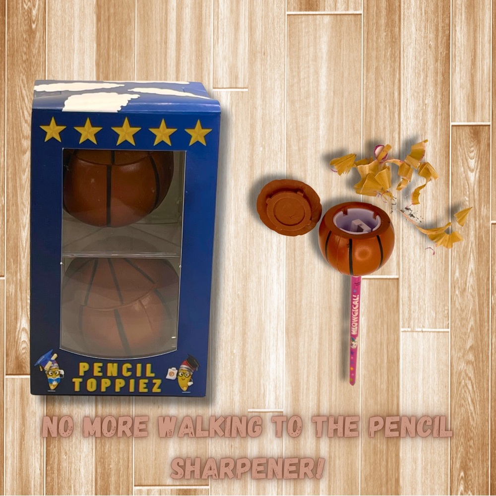 Pencil Toppiez! Premium Basketball Emoji Multipurpose Pencil Topper (pack of 2)